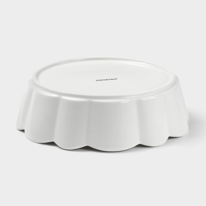 Блюдо фарфоровое для запекания Magistro «Флора», d=20 см, цвет белый Блюдо фарфоровое для запекания Magistro «Флора», d=20 см, цвет белый