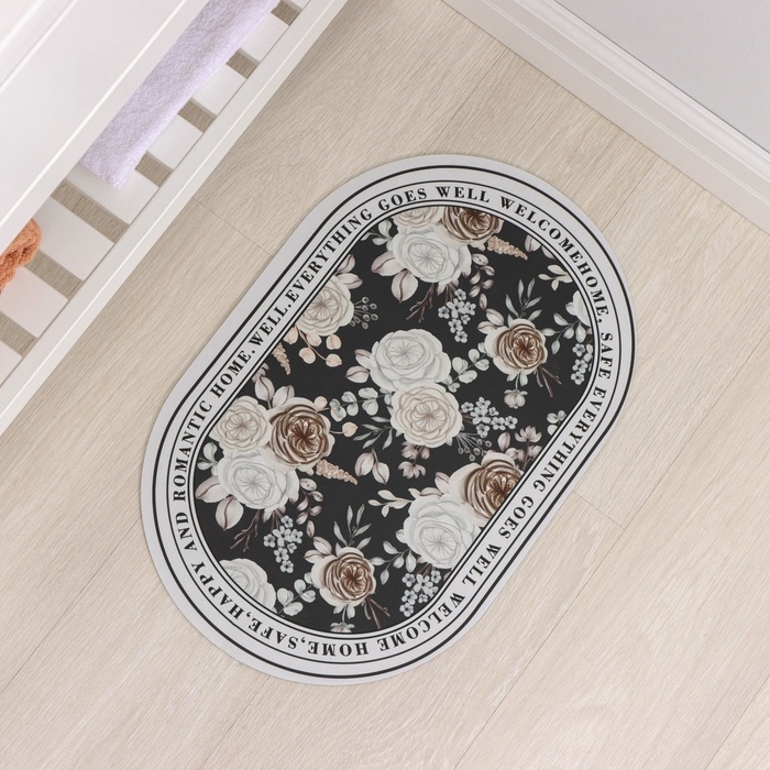 Коврик для дома SAVANNA «Ева», 38×58 см, цвет чёрный Коврик для дома SAVANNA «Ева», 38×58 см, цвет чёрный