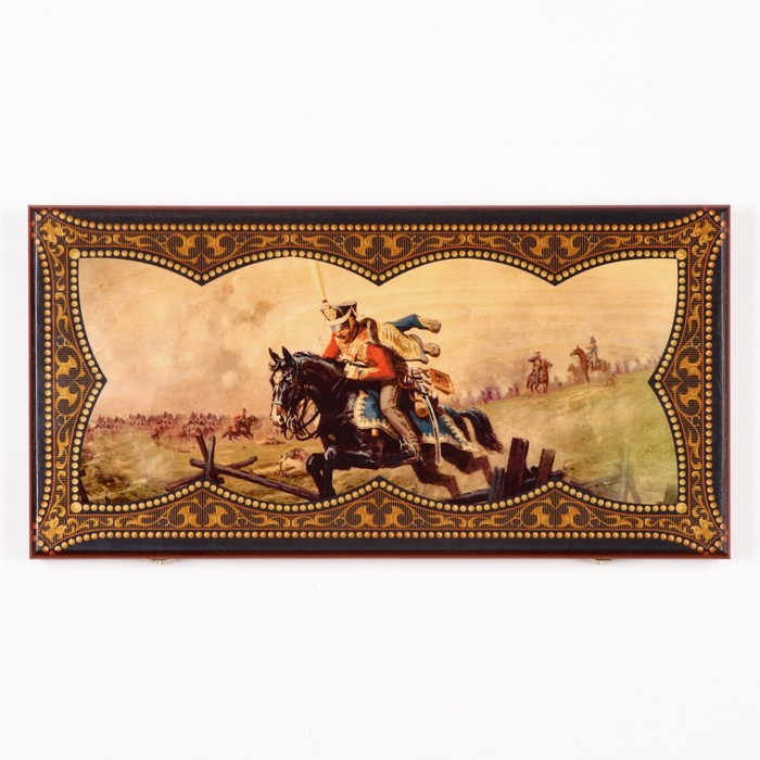 Нарды деревянные большие, с шашками Нарды деревянные большие, с шашками "Гусарские", настольная игра, 60 х 60 см