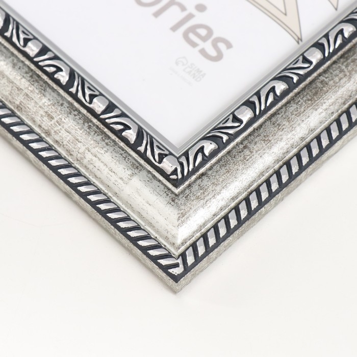 Фоторамка пластик Фоторамка пластик "Майолика" 15х21 см, сталь