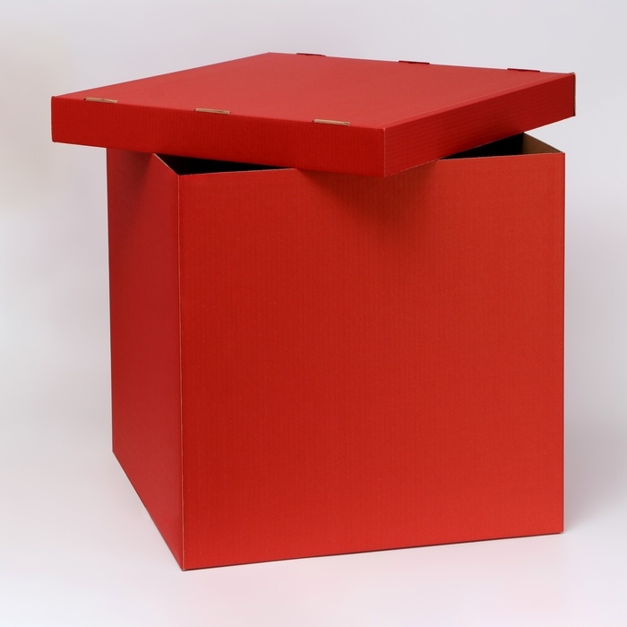 Коробка для воздушных шаров, Красная, 60 х 60 х 60 см