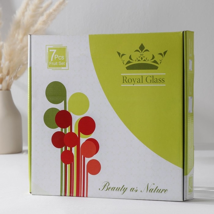 Набор столовый «Орнамент», 7 предметов: 30×30 см - 1 шт, 18×18 см - 6 шт, цвет красный Набор столовый «Орнамент», 7 предметов: 30×30 см - 1 шт, 18×18 см - 6 шт, цвет красный