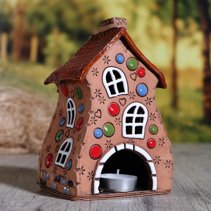 Аромалампа Домик «Карусель», 14 см, ручная работа, микс Аромалампа Домик «Карусель», 14 см, ручная работа, микс