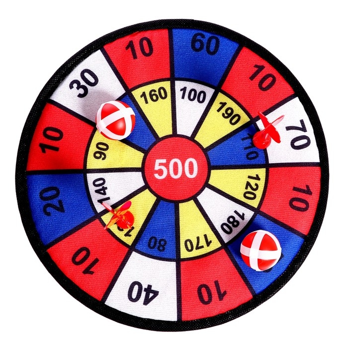 Дартс липучка «Чемпион», на липучках, МИКС Дартс липучка «Чемпион», на липучках, МИКС