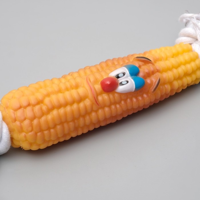 Игрушка на канате  Игрушка на канате "Кукуруза" для собак, 30 см (кукуруза 14 см)