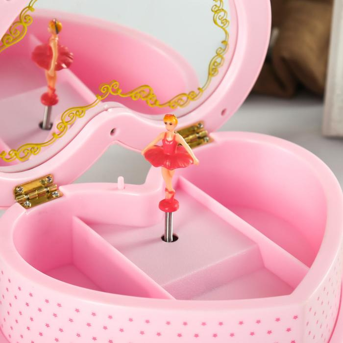 Шкатулка музыкальная механическая Шкатулка музыкальная механическая "Сердце принцессы" 19х16,5х6 см