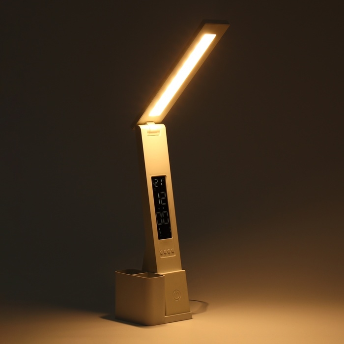 Часы - лампа электронные: календарь, термометр, органайзер, 5 Вт, 20 LED, 3 режима, USB Часы - лампа электронные: календарь, термометр, органайзер, 5 Вт, 20 LED, 3 режима, USB