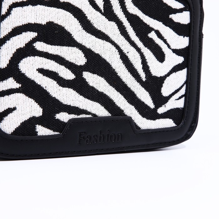 Сумка кросс-боди на молнии, цвет чёрный/белый Сумка кросс-боди на молнии, цвет чёрный/белый