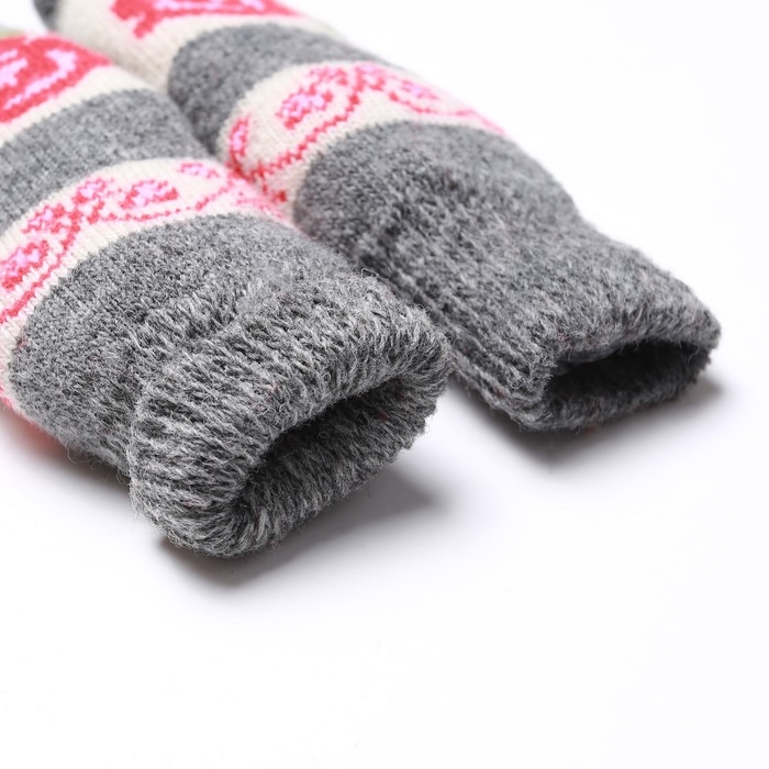 Варежки женские шерстяные, цвет серый, размер 20-22 Варежки женские шерстяные, цвет серый, размер 20-22