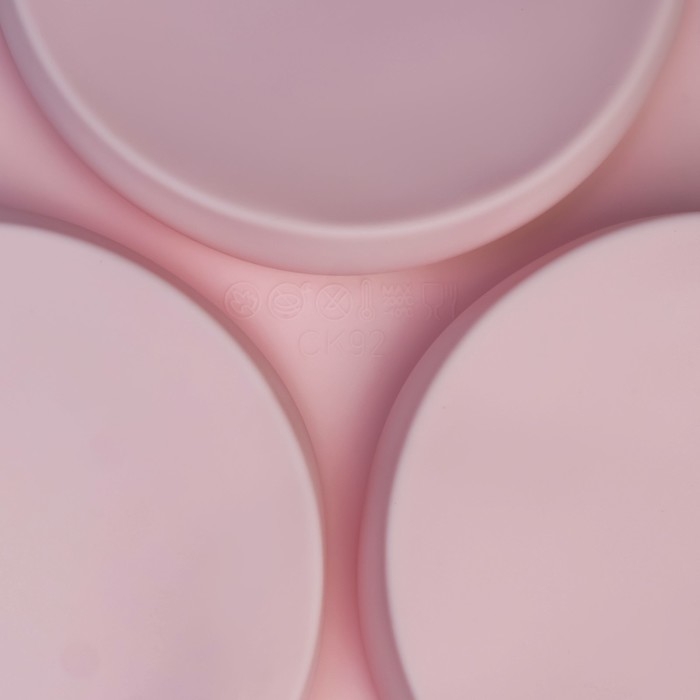 Форма для выпечки Доляна «Круг», силикон. 23×19,5 см, 3 ячейки (d=10 см), цвет розовый Форма для выпечки Доляна «Круг», силикон. 23×19,5 см, 3 ячейки (d=10 см), цвет розовый