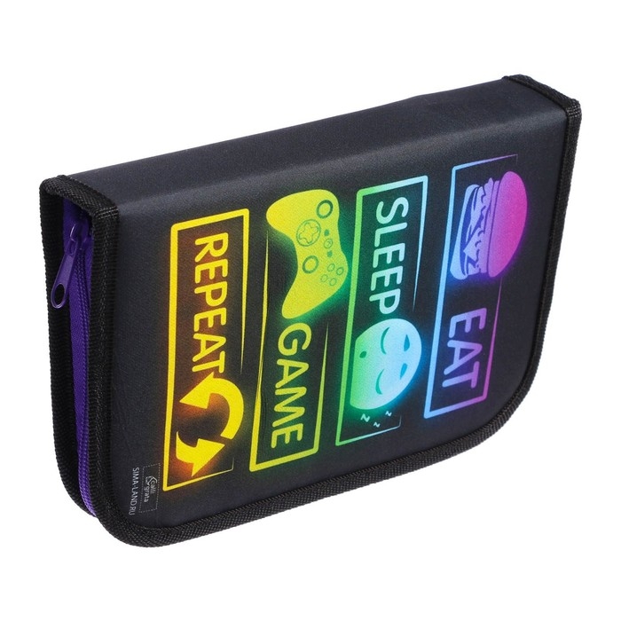 Пенал 3 секции, вкладка внутри, 140 х 210 х 40 мм, тканевый, Calligrata TOP Block Пенал 3 секции, вкладка внутри, 140 х 210 х 40 мм, тканевый, Calligrata TOP Block "Знаки"