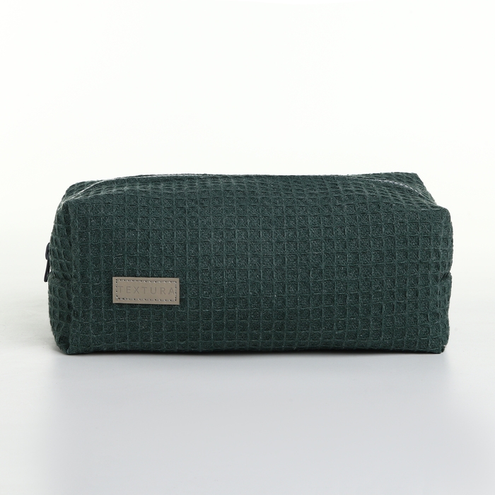 Косметичка на молнии TEXTURA, цвет зелёный Косметичка на молнии TEXTURA, цвет зелёный