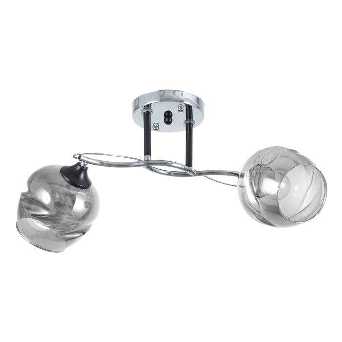 Люстра Люстра "Миллениум" 2х60Вт Е27 Хром, чёрный 54х19х23см