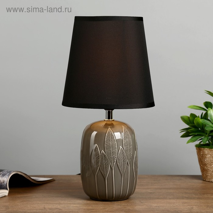 Лампа настольная "Ясень" Е14 1х40Вт черный  17,5х17,5х34 см RISALUX