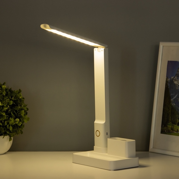 Лампа настольная Лампа настольная "Отличник" 5Вт LED 2700-6500К USB 1200mAh диммер 16х10х30см
