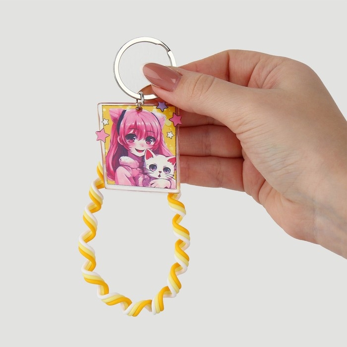 Брелок для ключей детский шнурок «Счастливая», 15 х 6 см Брелок для ключей детский шнурок «Счастливая», 15 х 6 см