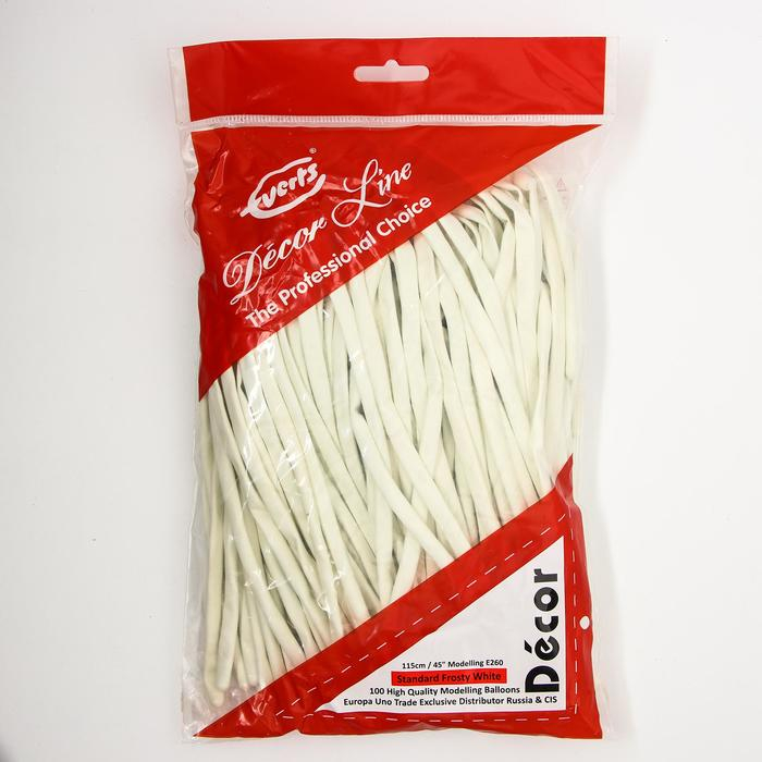 Шар для твистинга 260, стандарт, пастель, белый набор 100 шт. Шар для твистинга 260, стандарт, пастель, белый набор 100 шт.