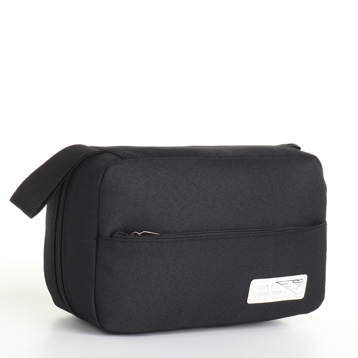 Косметичка-несессер на молниях, цвет чёрный Косметичка-несессер на молниях, цвет чёрный