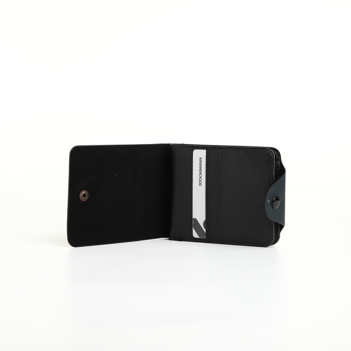 Кошелёк на кнопке, цвет чёрный Кошелёк на кнопке, цвет чёрный