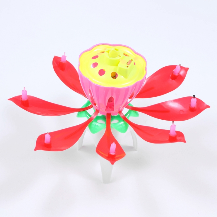 Свеча для торта музыкальная  Свеча для торта музыкальная "Тюльпан", красная, 12×5 см