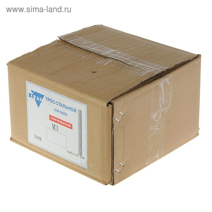 Трос для растяжки, DIN 3055, без оплетки, d=3 мм, оцинкованный, в катушке 200 м Трос для растяжки, DIN 3055, без оплетки, d=3 мм, оцинкованный, в катушке 200 м