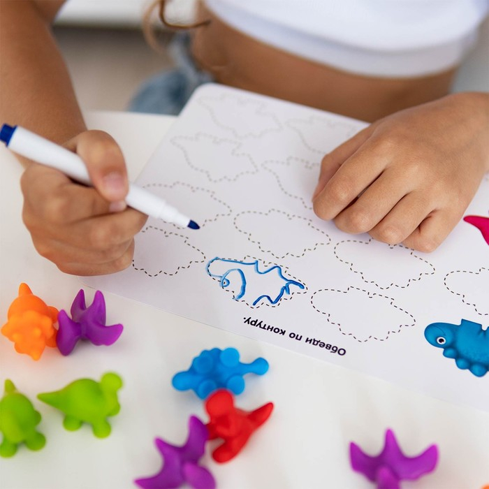 Развивающий набор «Умные динозавры», 20 карточек, 3+ Развивающий набор «Умные динозавры», 20 карточек, 3+