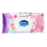 Влажные салфетки Aura Ultra Comfort, для детей, 200 шт.