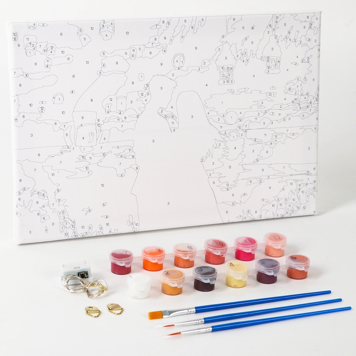 Картина по номерам с подрамником и гирляндой «Свидание», 20 х 30 см Картина по номерам с подрамником и гирляндой «Свидание», 20 х 30 см