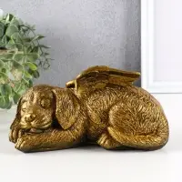 Копилка "Собака ангел" 11х21х12 см, цв. бронза