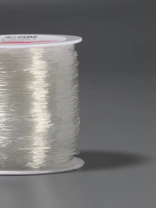 Нить для плетения, эластичная, 100&plusmn;1 м, d=1 мм, прозрачная
