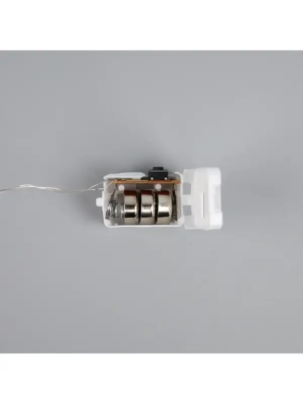Гирлянда &laquo;Нить&raquo; 1 м роса. IP20, нить серебристая, 10 LED, 4.6 В, AG13&times;3 (в комплекте), 3 режима, свечение зелёное
