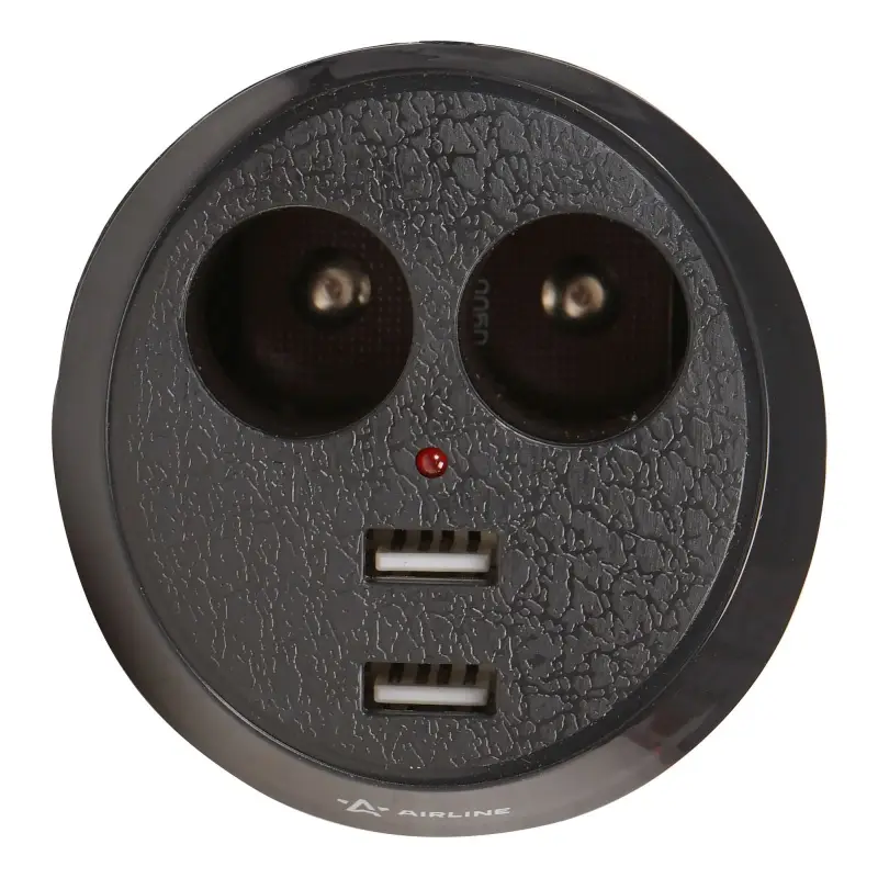 Прикуриватель-разветвитель 2 гнезда + 2USB в подстаканник