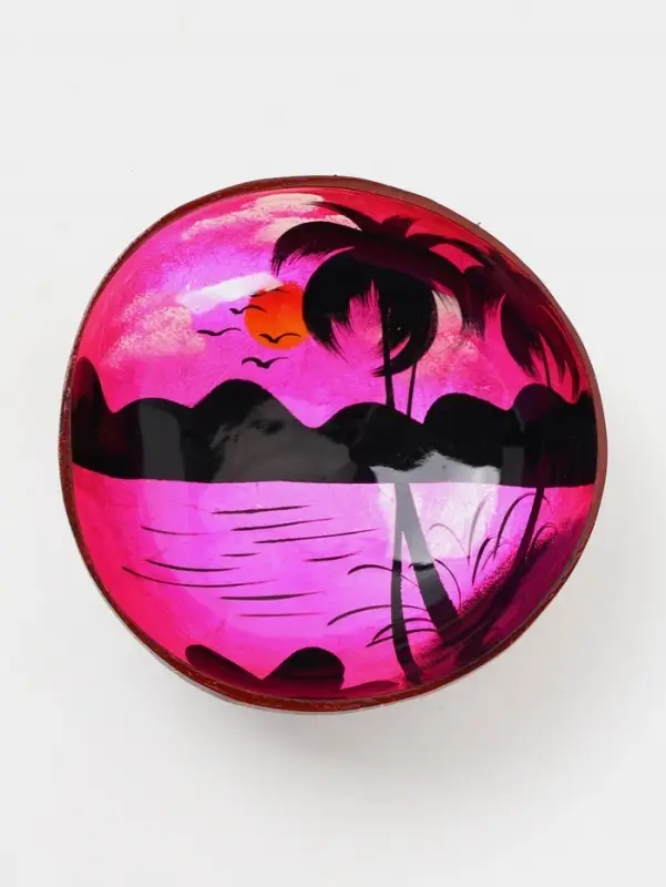 Чаша &laquo;Закат&raquo;, 14&times;14&times;6 см, кокос