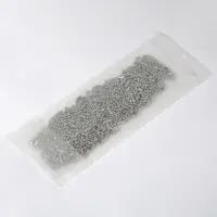 Цепочка шариковая с замком соединителем, 100 шт. металлическая, 0.9&times;0.3 см, ширина 2 мм, цвет серебро
