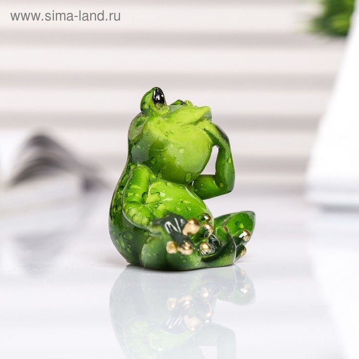 Сувенир полистоун лак Сувенир полистоун лак "Лягуха отдыхает" МИКС 3,5х6х5 см