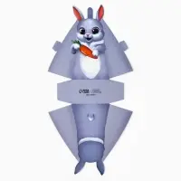 Коробка складная с окном «Кролик», 9 х 14 х 6 см