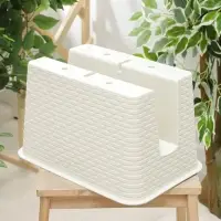 Ящик балконный &laquo;Ротанг&raquo;, 12 л, 39&times;27&times;23 см, пластиковый, на перила, бежевый
