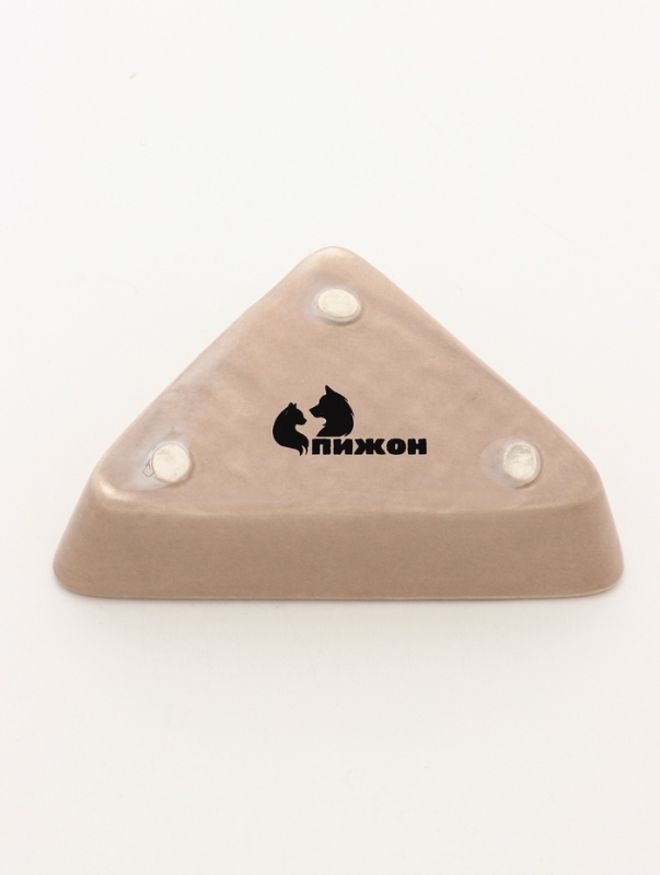 Миска керамическая для грызунов угловая 75 мл  9,5 х 6 х 2 см, серый Миска керамическая для грызунов угловая 75 мл  9,5 х 6 х 2 см, серый