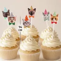 Топперы для торта &laquo;Котики&raquo;, 14 см, 6 шт., ассорти