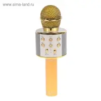 Микрофон для караоке Luazon LZZ-56, WS-858, 1800 мАч, жёлтый