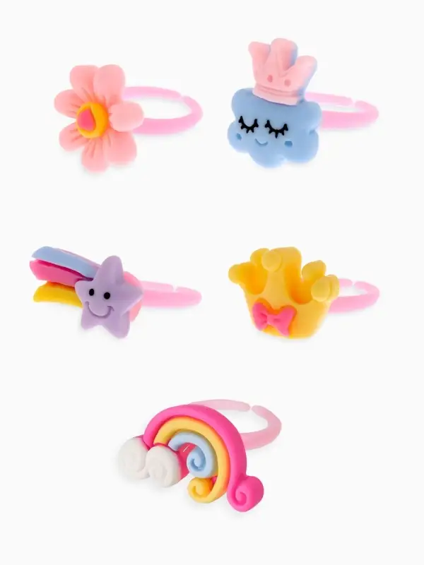 Кольцо &laquo;Выбражулька. Волшебство&raquo;, фасовка 100 шт. форма МИКС, разноцветное, безразмерное