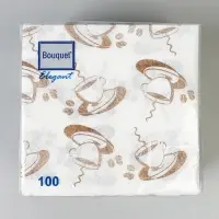 Салфетки бумажные однослойные &laquo;Кофе&raquo;, 24&times;24, 100 шт.