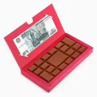 Коробка для шоколада с местом для денег &laquo;Тюльпаны&raquo;, 20 х 2 х 10 см