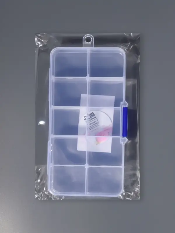 Органайзер для хранения мелочей, с подвесом, 10 ячеек, 13×7×2.2 см, прозрачный