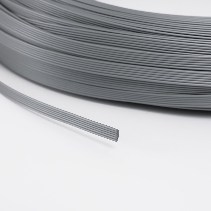 Ротанг искусственный 8 мм 100 м волна (серебро металлик) Ротанг искусственный 8 мм 100 м волна (серебро металлик)