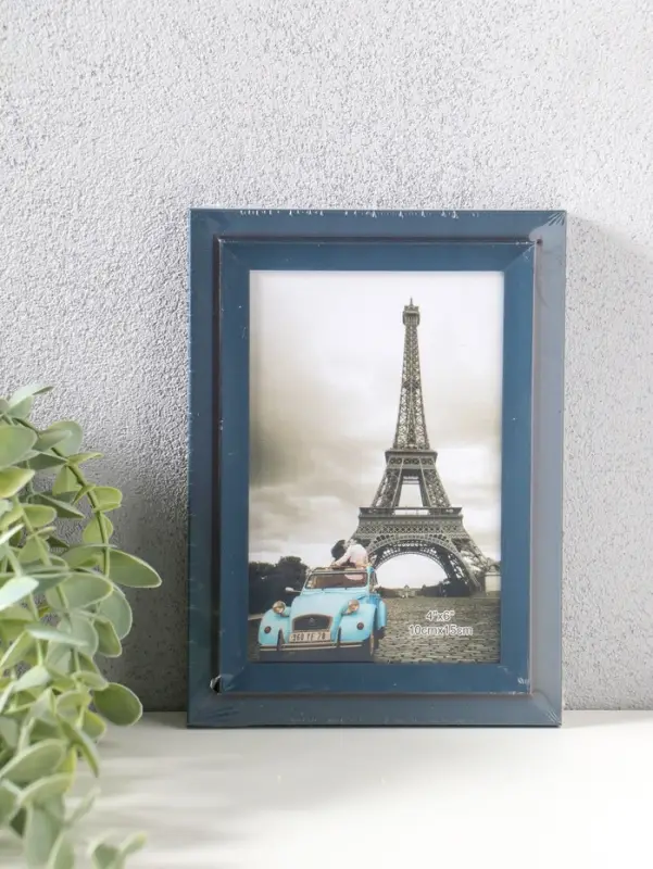 Фоторамка пластик 10х15 см "Остин" иссиня-чёрный 18,5х13,5х1,5 см