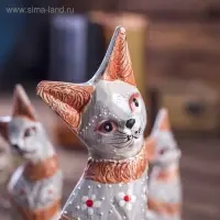 Сувенирный набор &laquo;Кошечки с полосками&raquo;, h=20 см, h=17 см, h=15 см, дерево