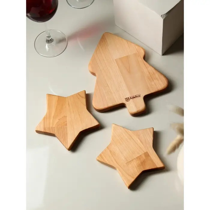 Подарочный набор деревянной посуды Adelica «Волшебство», менажницы: ёлка 24×18,5×1,8 см, звезда 15×15×1,8 см, масло 100 мл, магнит, в подарочной коробке Подарочный набор деревянной посуды Adelica «Волшебство», менажницы: ёлка 24×18,5×1,8 см, звезда 15×15×1,8 см, масло 100 мл, магнит, в подарочной коробке