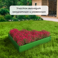 Клумба оцинкованная, 50 × 15 см, ярко-зелёная, «Терция», Greengo