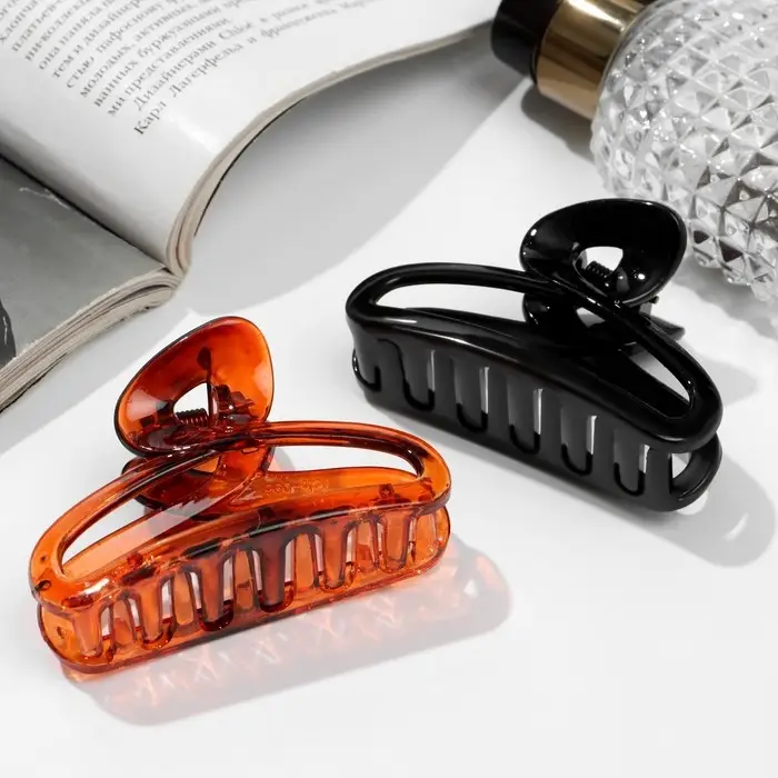 Крабик для волос «Альба», петелька, 7 см, МИКС Крабик для волос «Альба», петелька, 7 см, МИКС